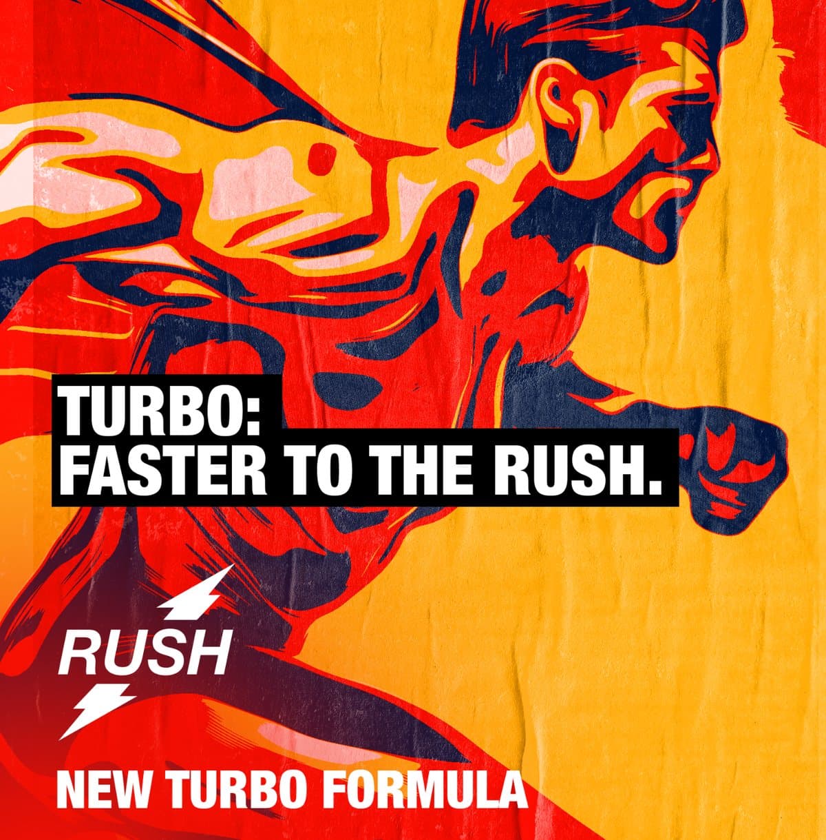 Visuel de campagne de la ligne Rush Turbo
