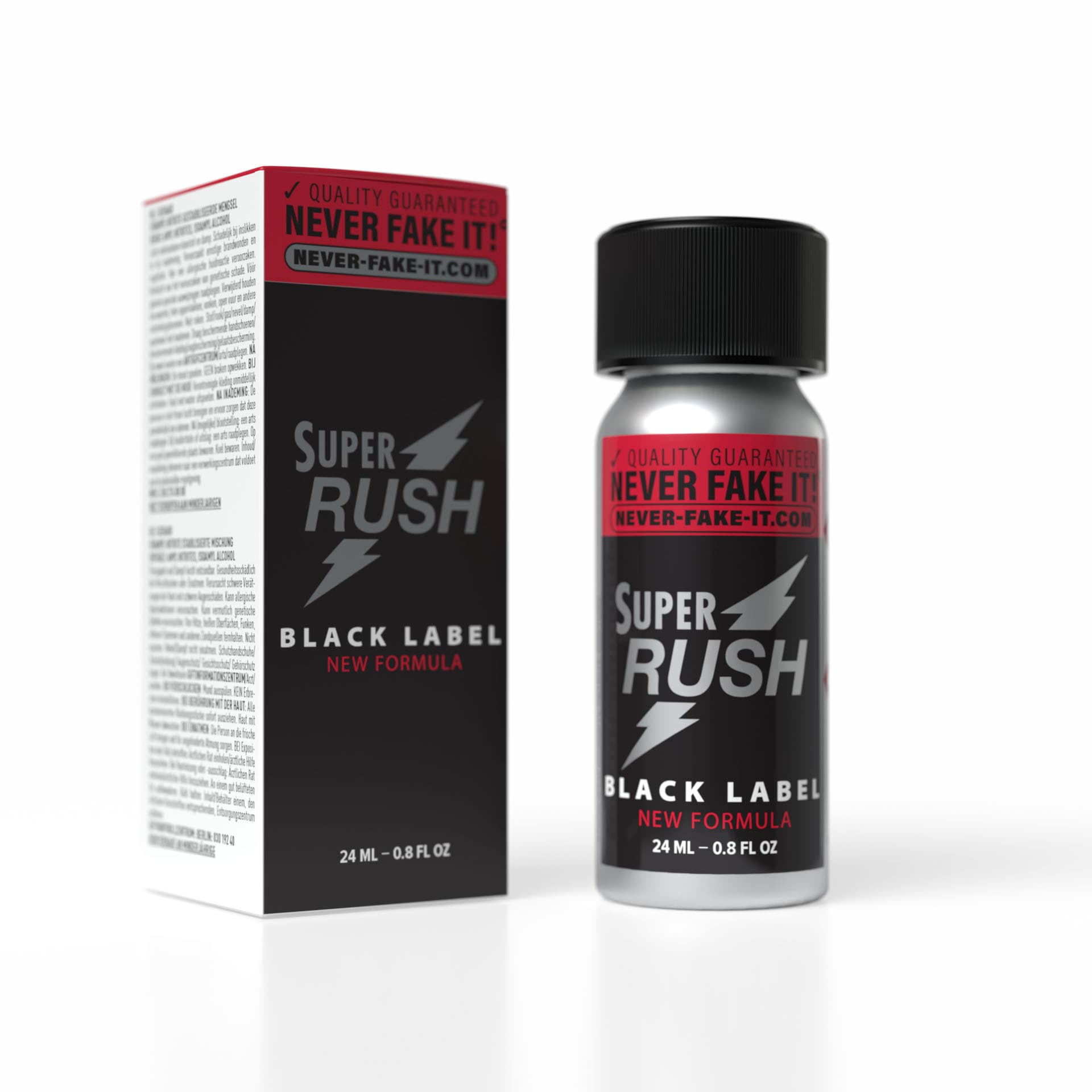 Super Rush Black Label, format 24 ml aluminium